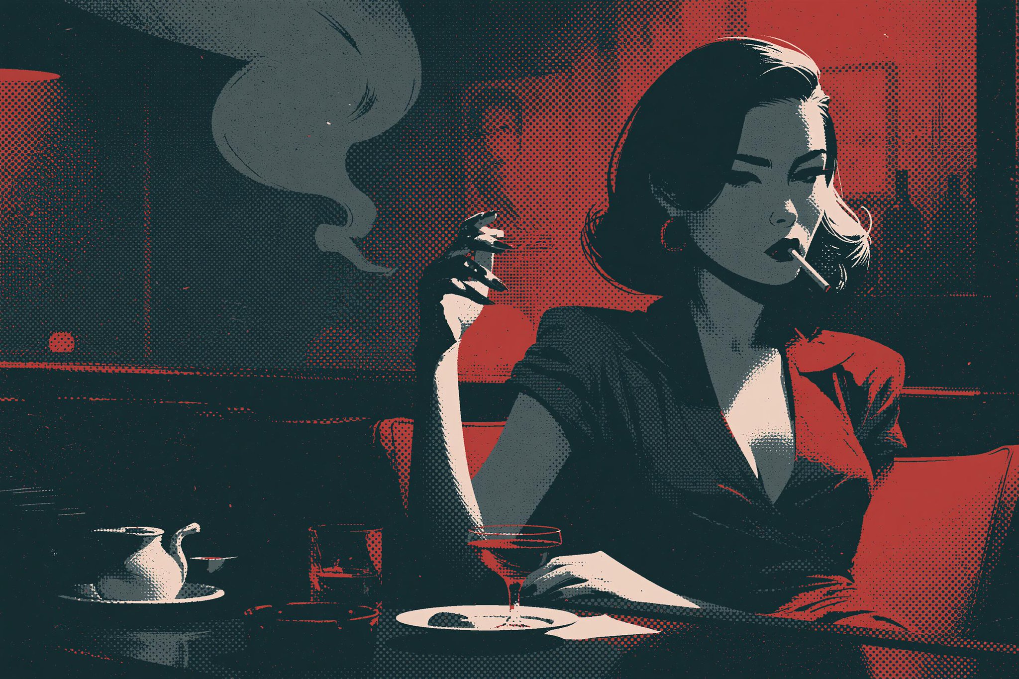 Halftone Film Grain Noir