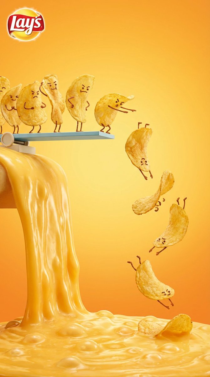 竖版 snack advertising visual with p...