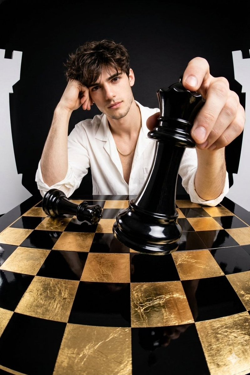 鱼眼镜头下的棋手