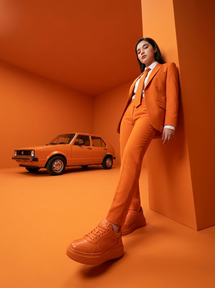 High fashion editorial 摄影 of a...