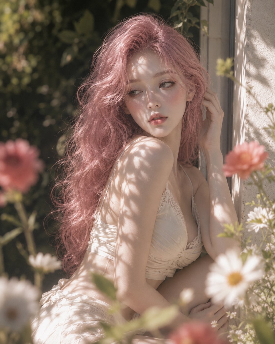 晨光中的东方少女：梦幻电影感人像
