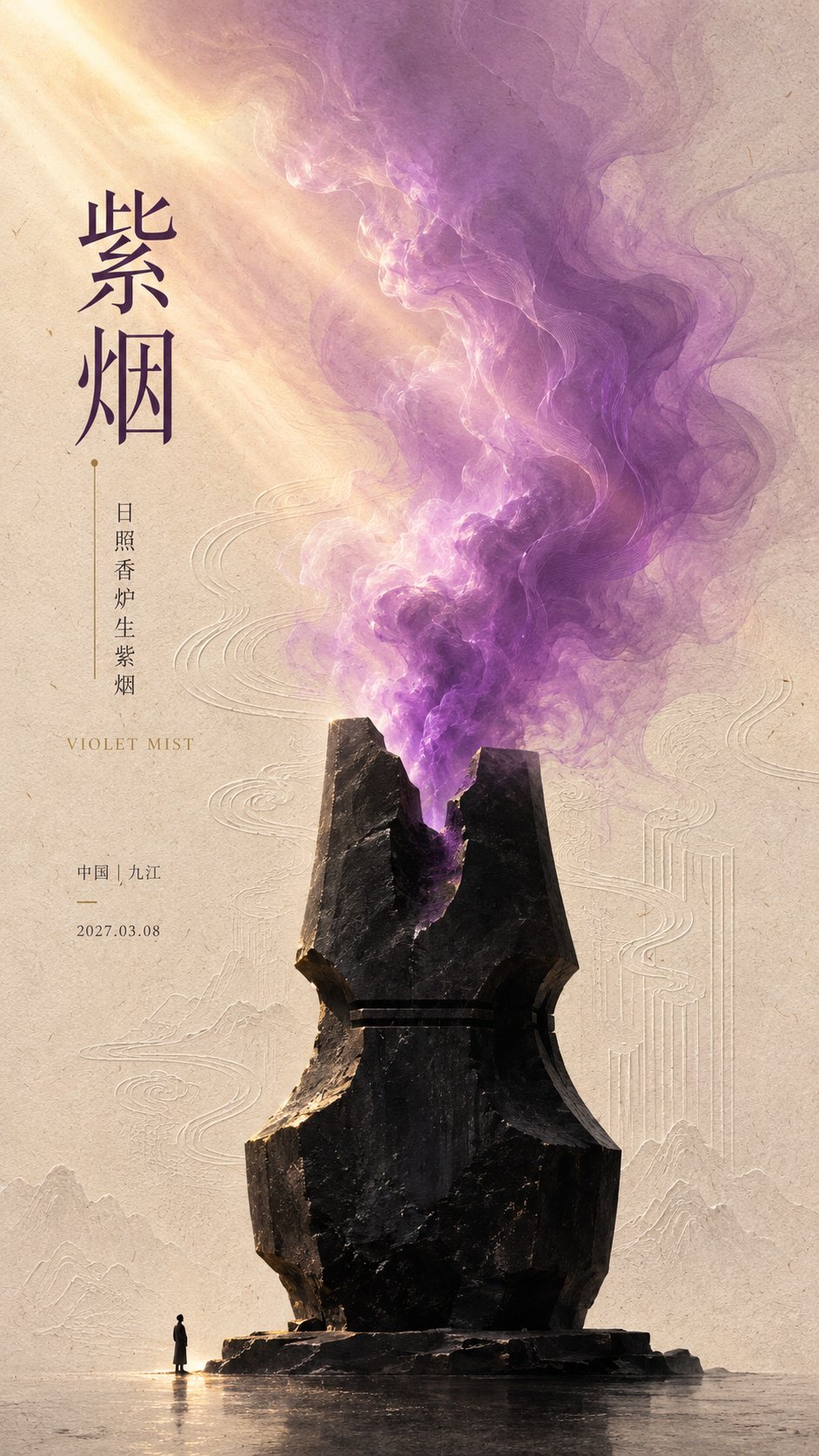 古诗光影留白：东方诗词视觉化海报