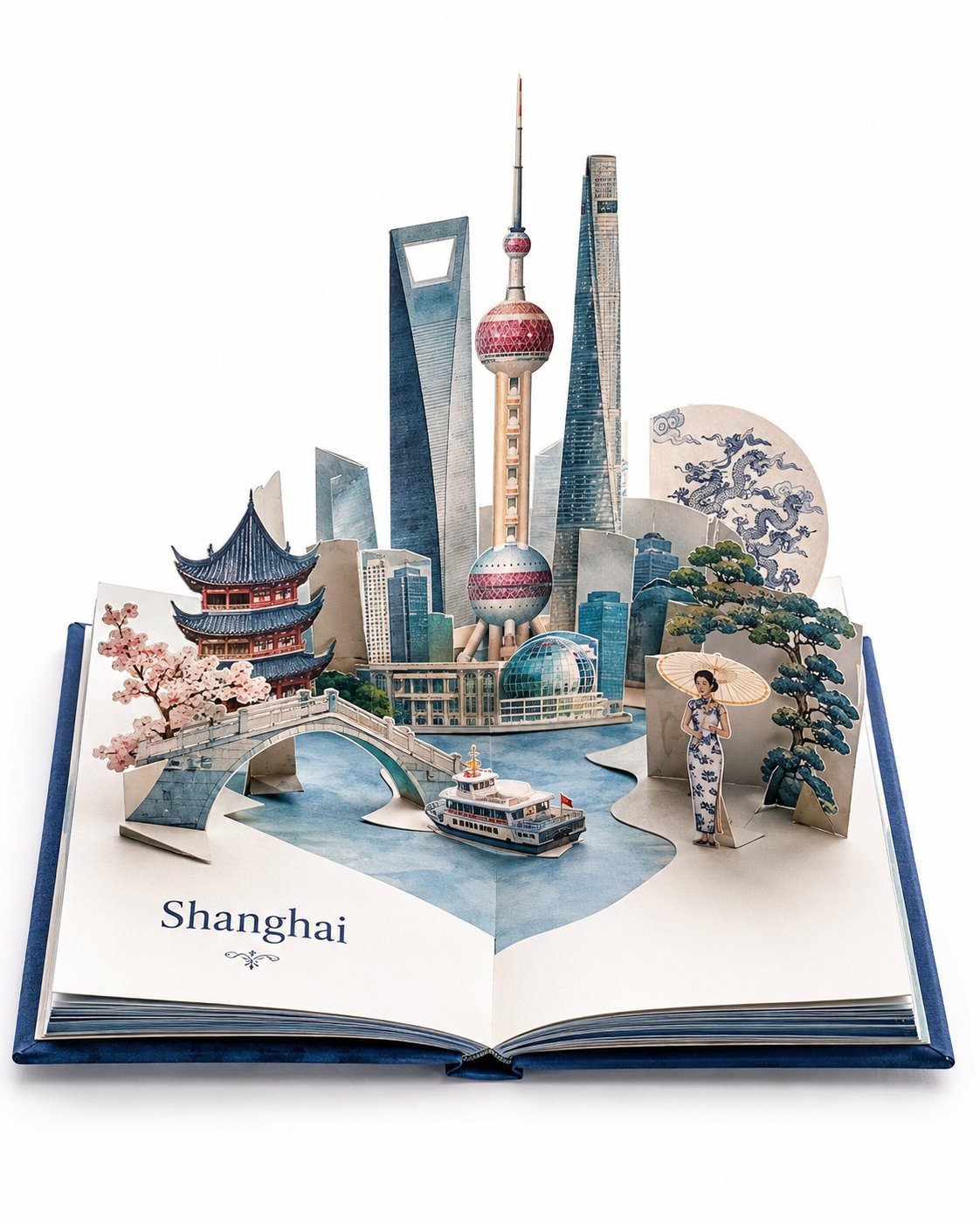 城市立体书：旅行目的地纸艺模型