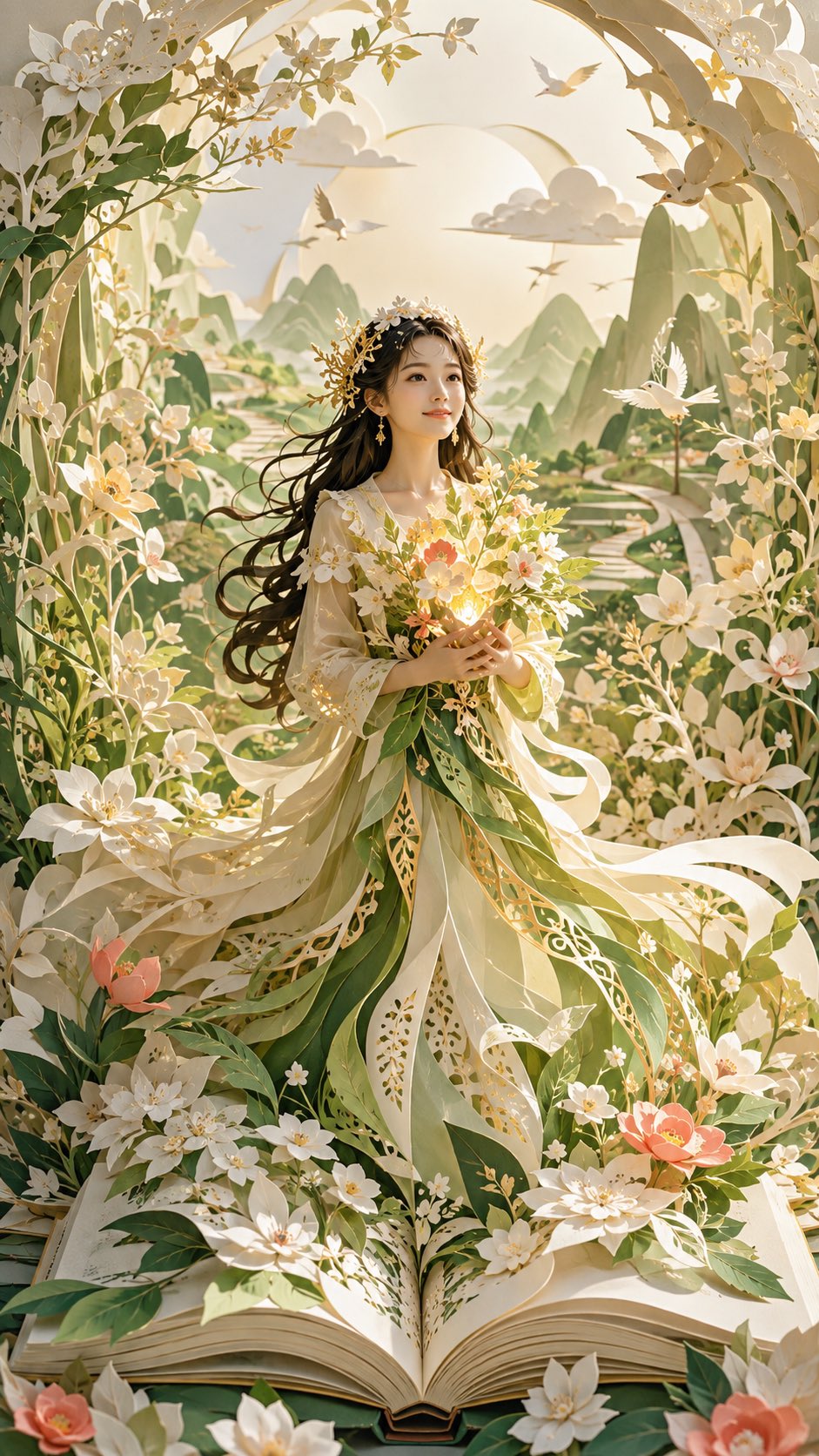 纸艺长阶登天：她回眸望向云海来路 - 图 2