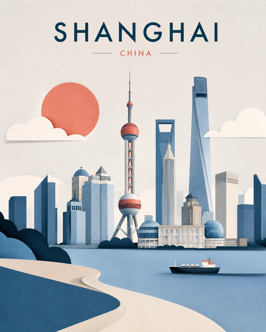 北欧极简旅行插画编辑海报 - 图 2