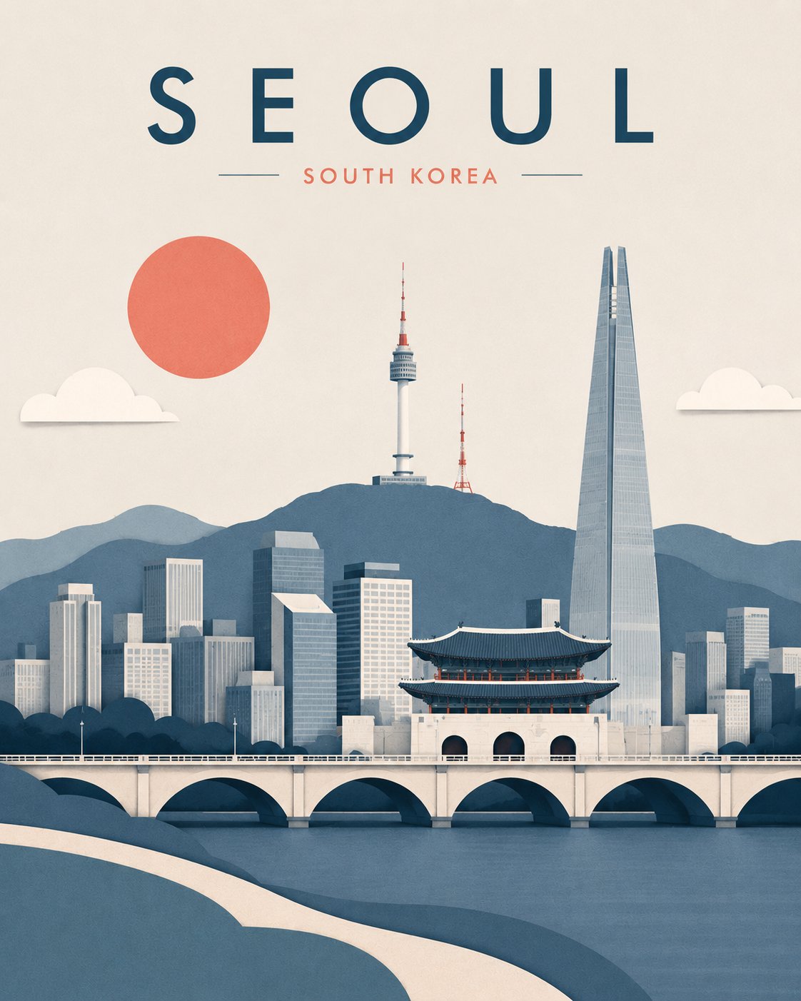 北欧极简旅行插画编辑海报 - 图 3