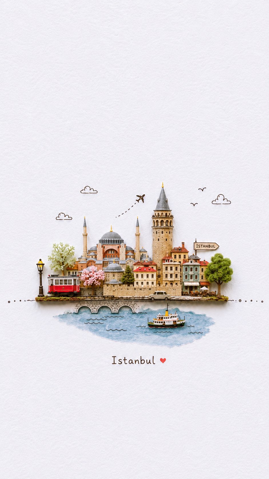 微缩纸艺旅行明信片立体插画 - 图 2