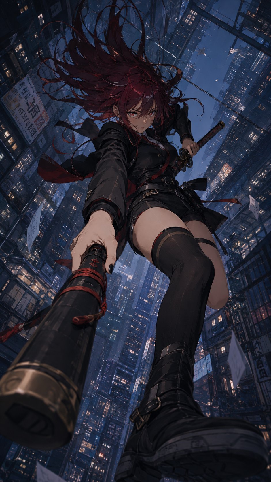 极限运动动漫透视插画框架 - 图 4