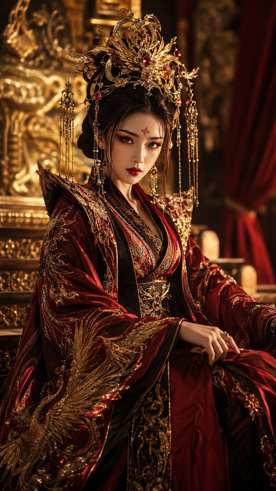 古风仙侠灵动女主与唐风凤凰金殿 - 图 2