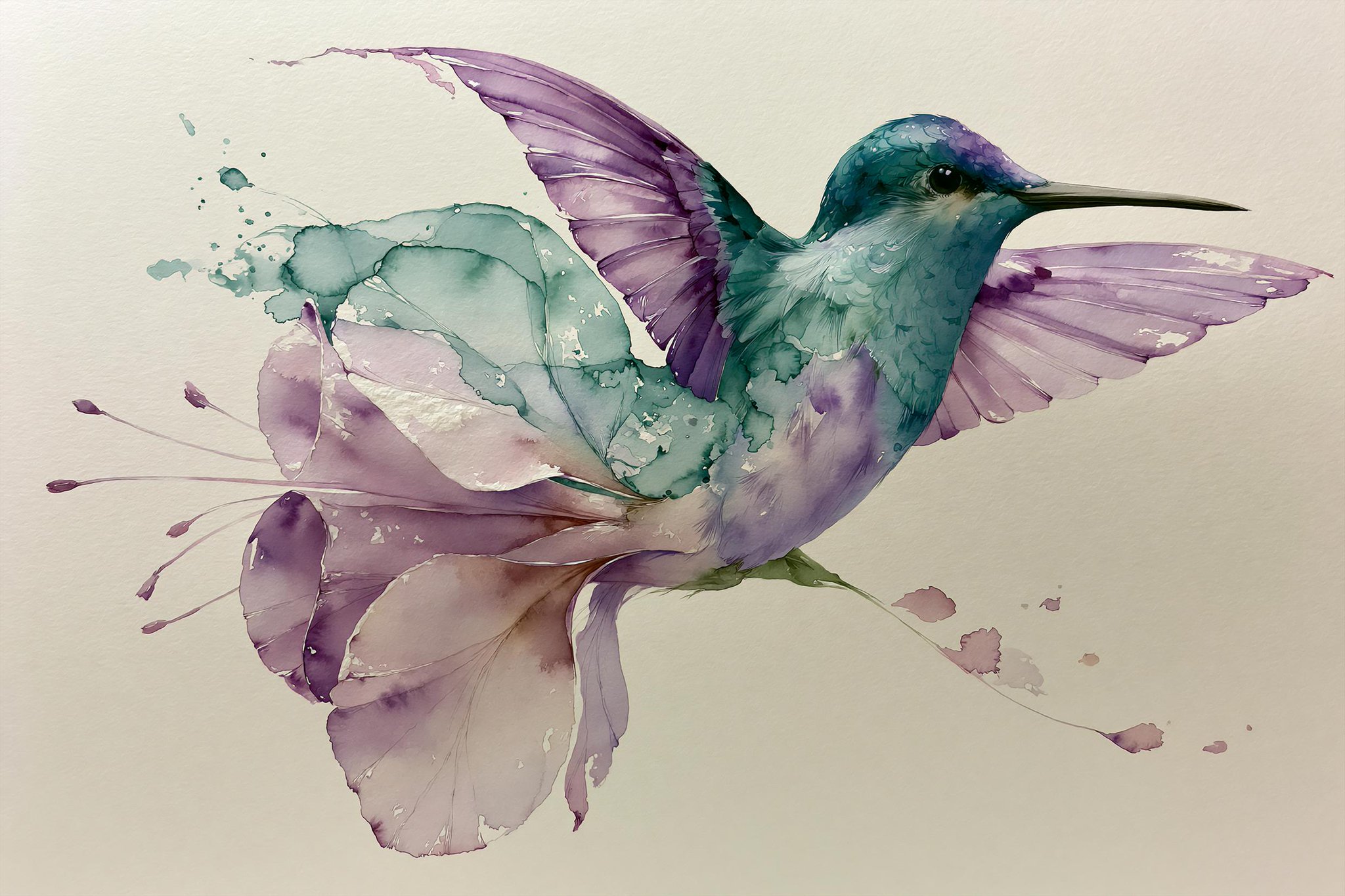 Ethereal Watercolor Bloom 空灵水彩绽放