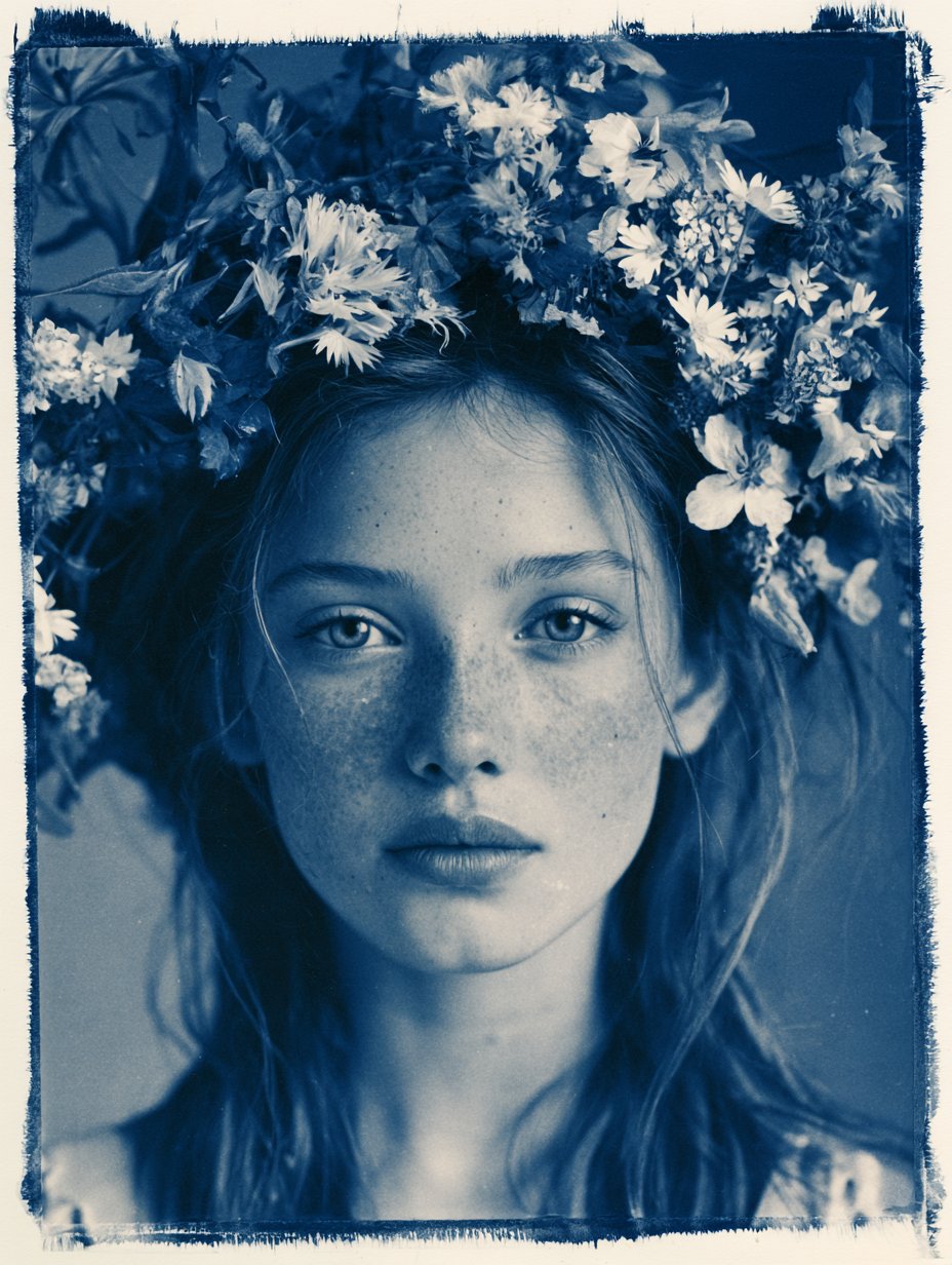 蓝晒法 Cyanotype 工艺美学:普鲁士蓝肖像