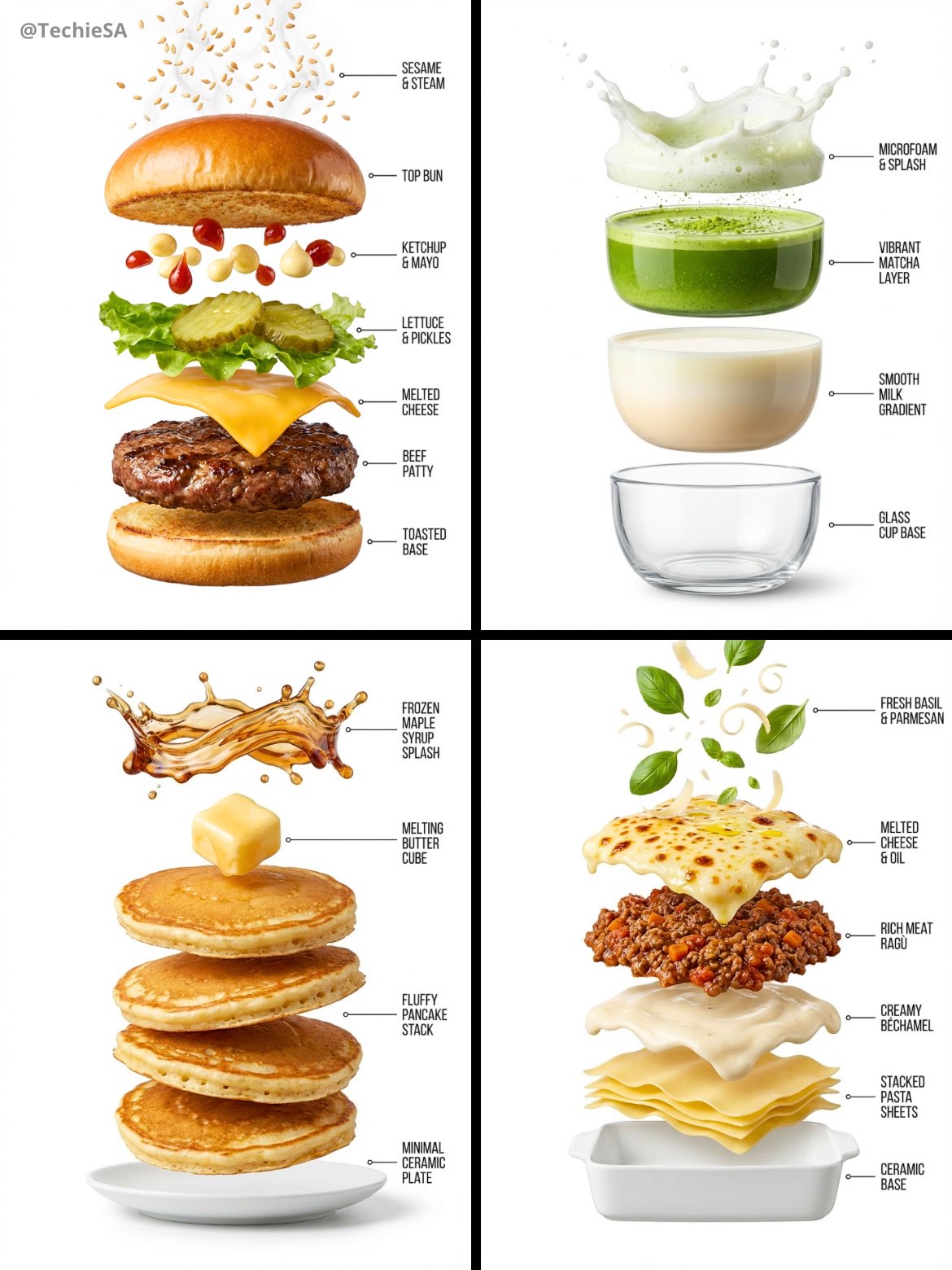 Create a hyper realistic exploded vertical infographic compos...
