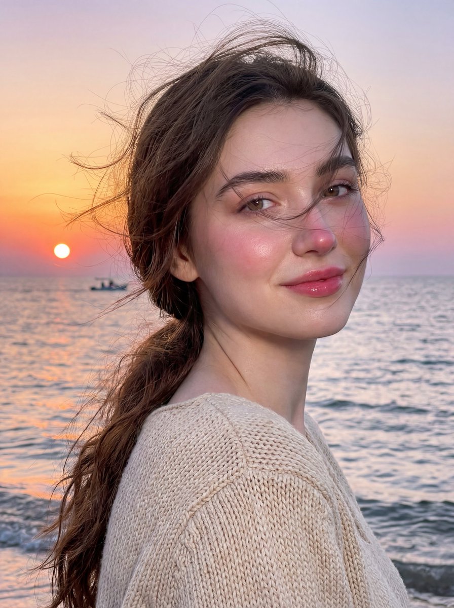 Create an image using the exact same face as the reference im...