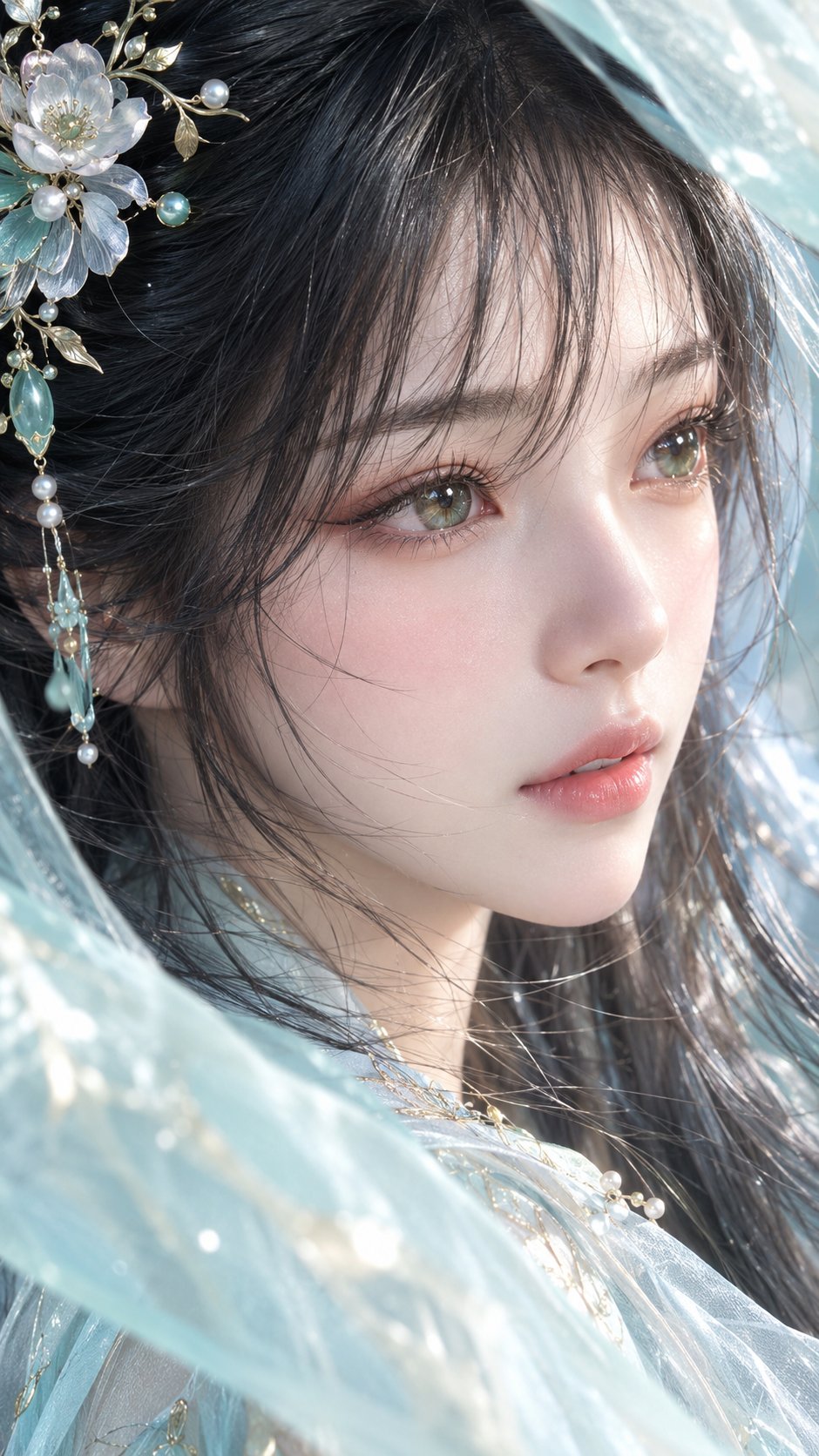 Ultra-Clean Luminous Fantasy Game Character Portrait