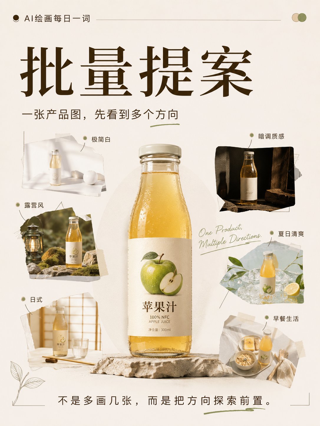 批量提案 - 8张不同风格产品海报