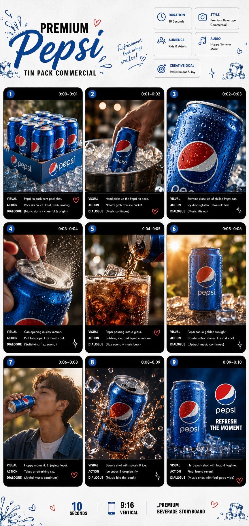 Premium Pepsi Tin Pack Commercial