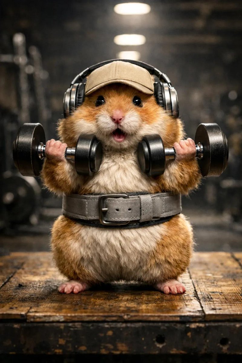 A hyper detailed, adorable golden hamster in a bright, cheerf...