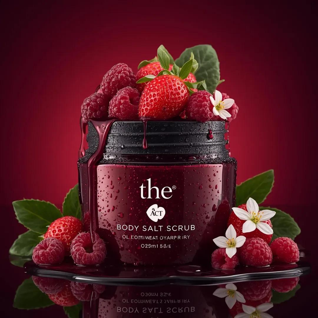 Ultra realistic luxury cosmetic product photography of a deep...
