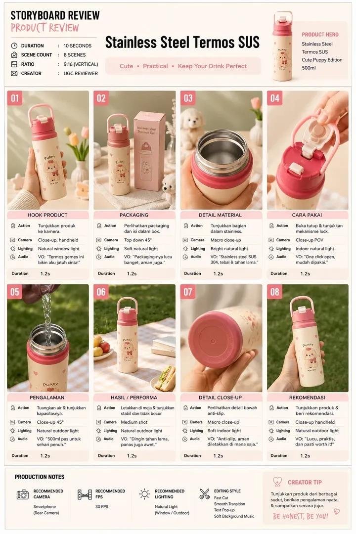 保温瓶产品广告:10秒视频脚本