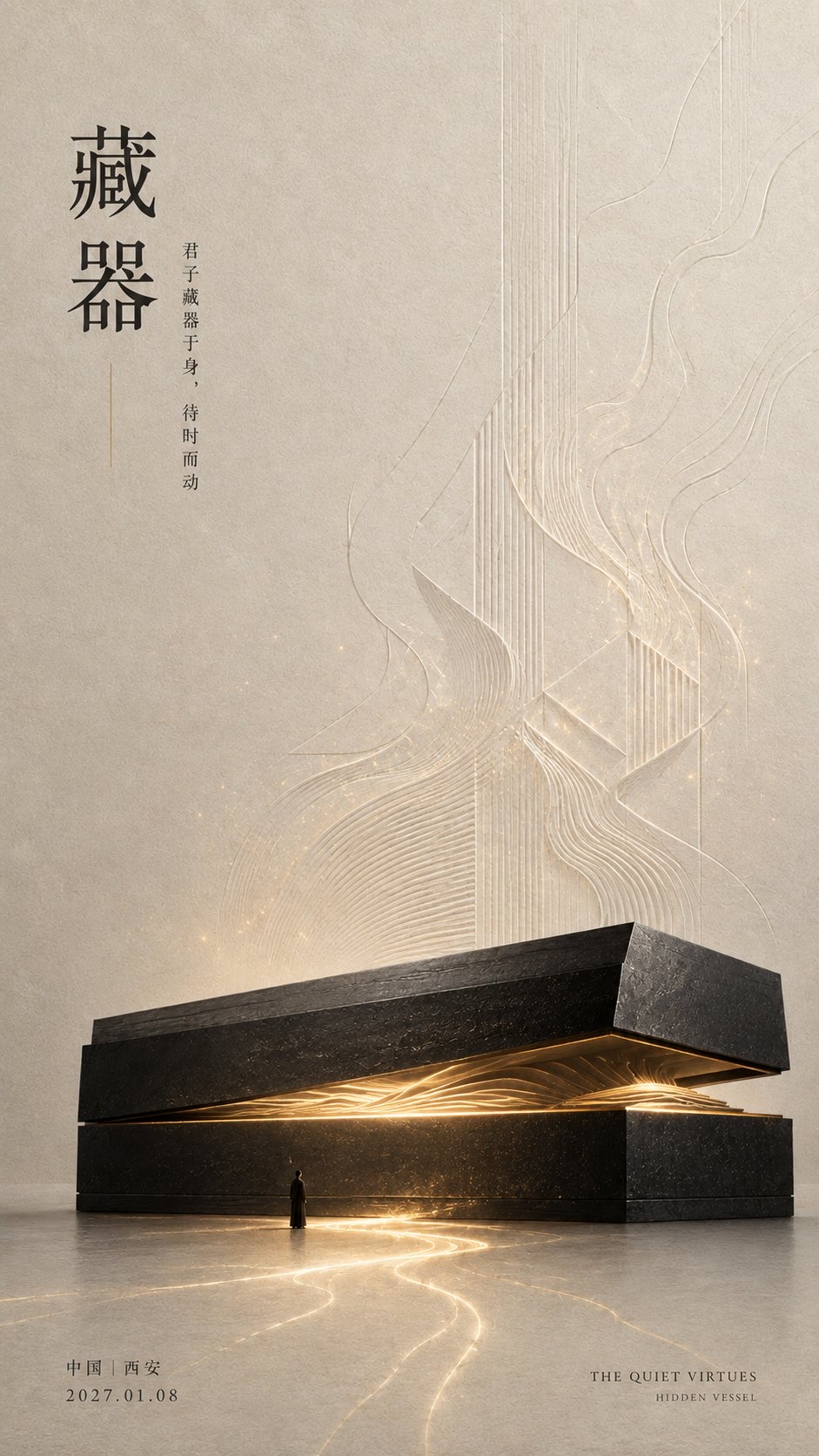 东方留白修养箴言海报