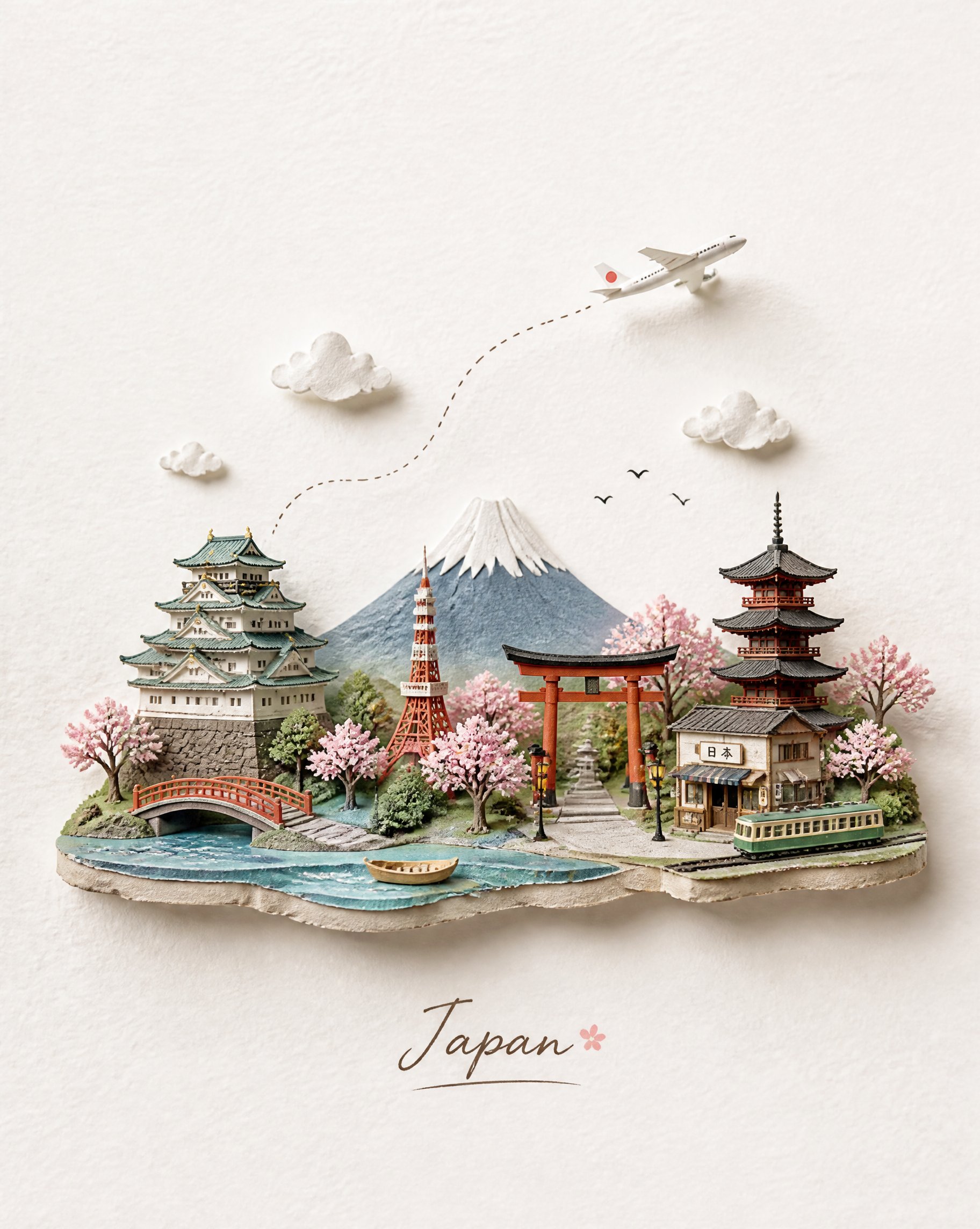 微缩3D旅行立体画：手工明信片世界 - 图 2