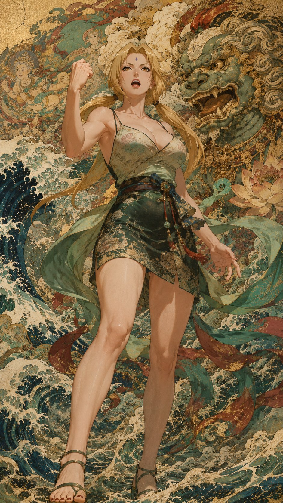 风格炼金术：葛饰北斋×敦煌壁画×火影忍者 - 图 2