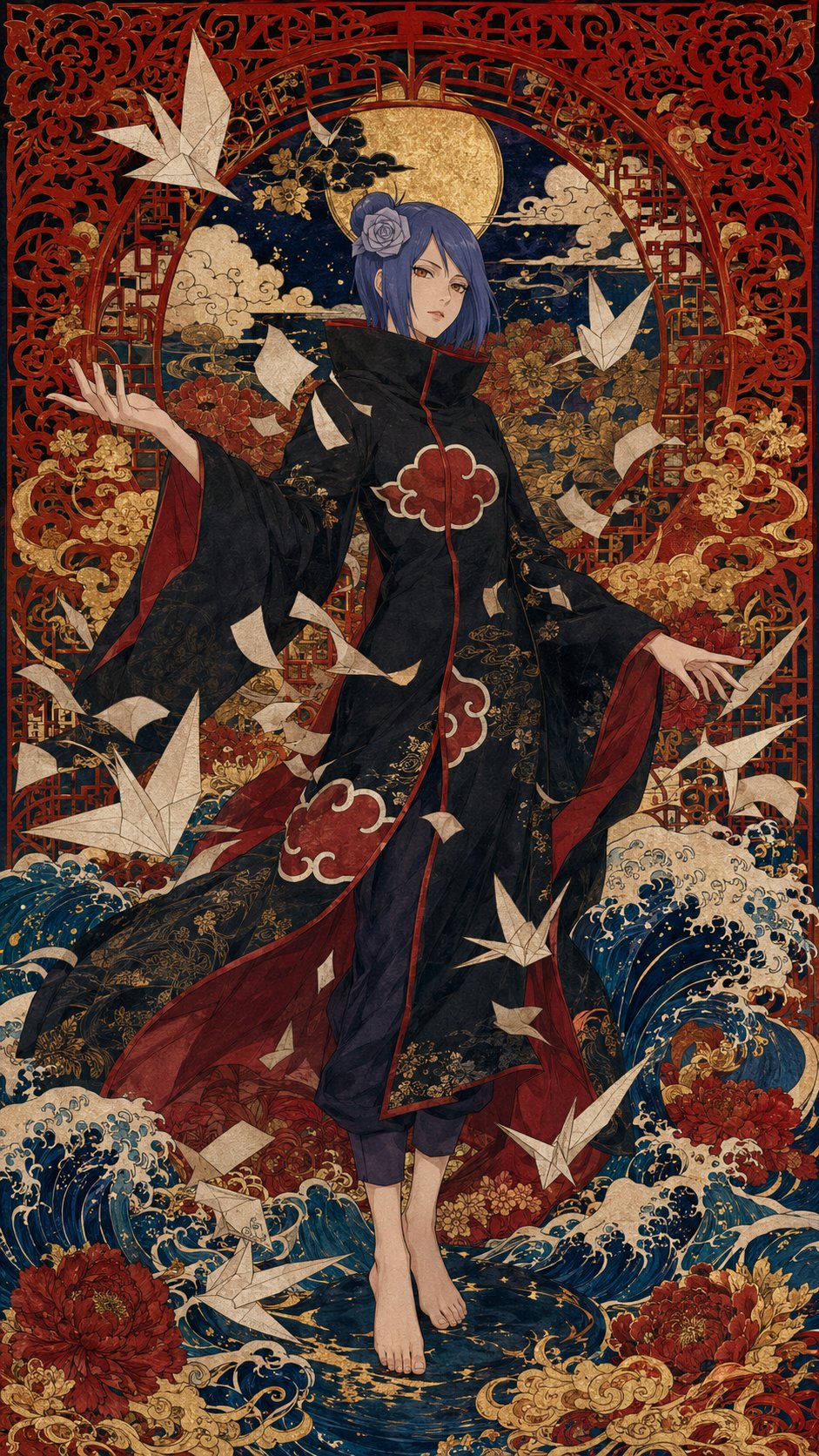 风格炼金术：葛饰北斋×敦煌壁画×火影忍者 - 图 8