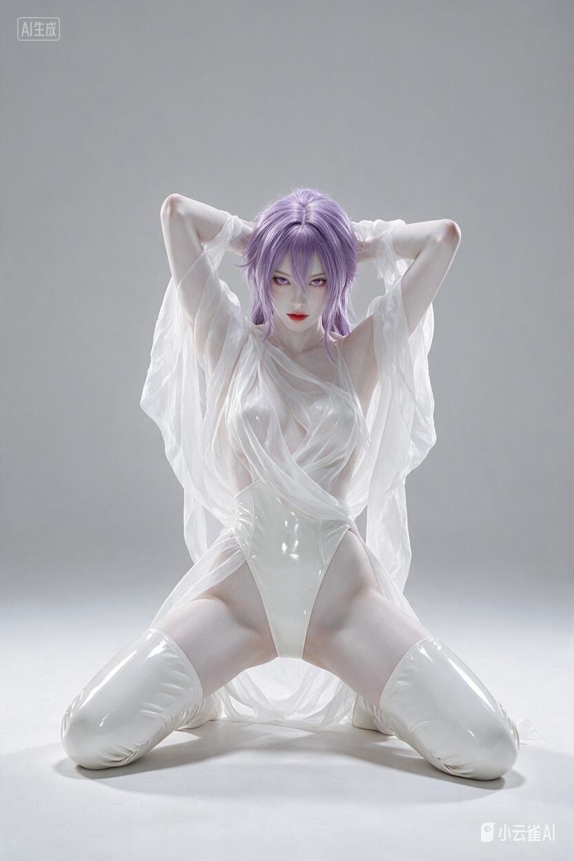 银发少女赛博窗边：3D二次元CG人像 - 图 3