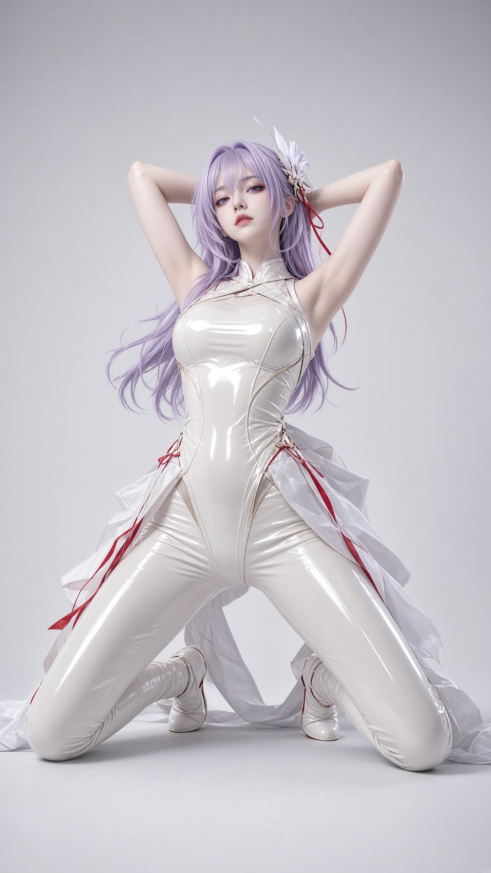 银发少女赛博窗边：3D二次元CG人像 - 图 4