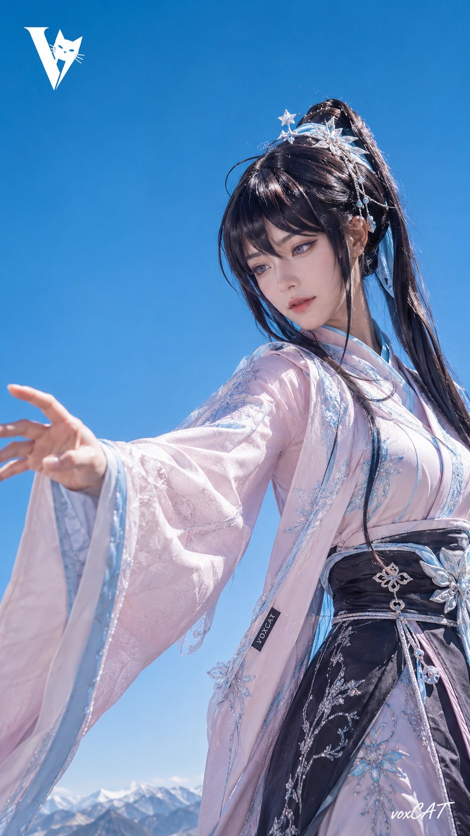 新中式古风：暖灰棚拍下的汉元素写真 - 图 5