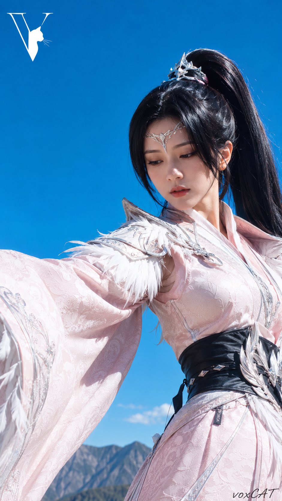 新中式古风：暖灰棚拍下的汉元素写真 - 图 6