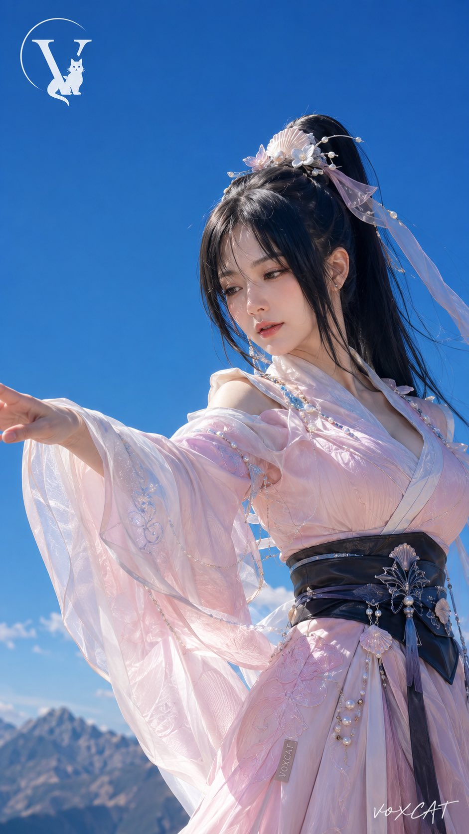 新中式古风：暖灰棚拍下的汉元素写真 - 图 7