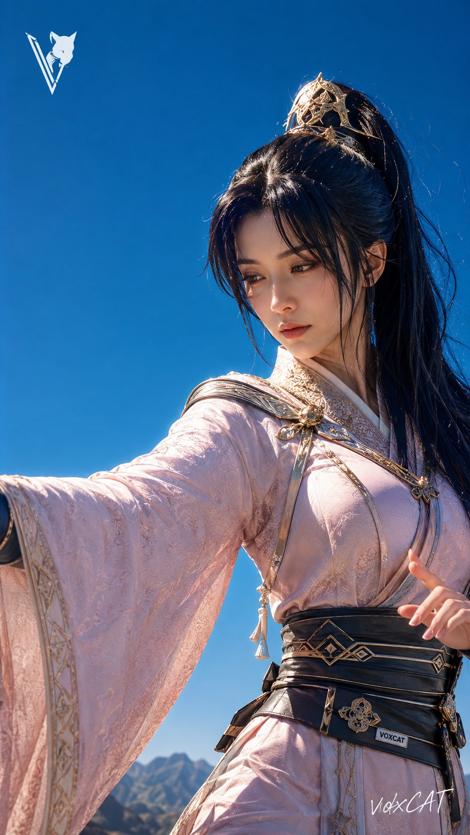 新中式古风：暖灰棚拍下的汉元素写真 - 图 8