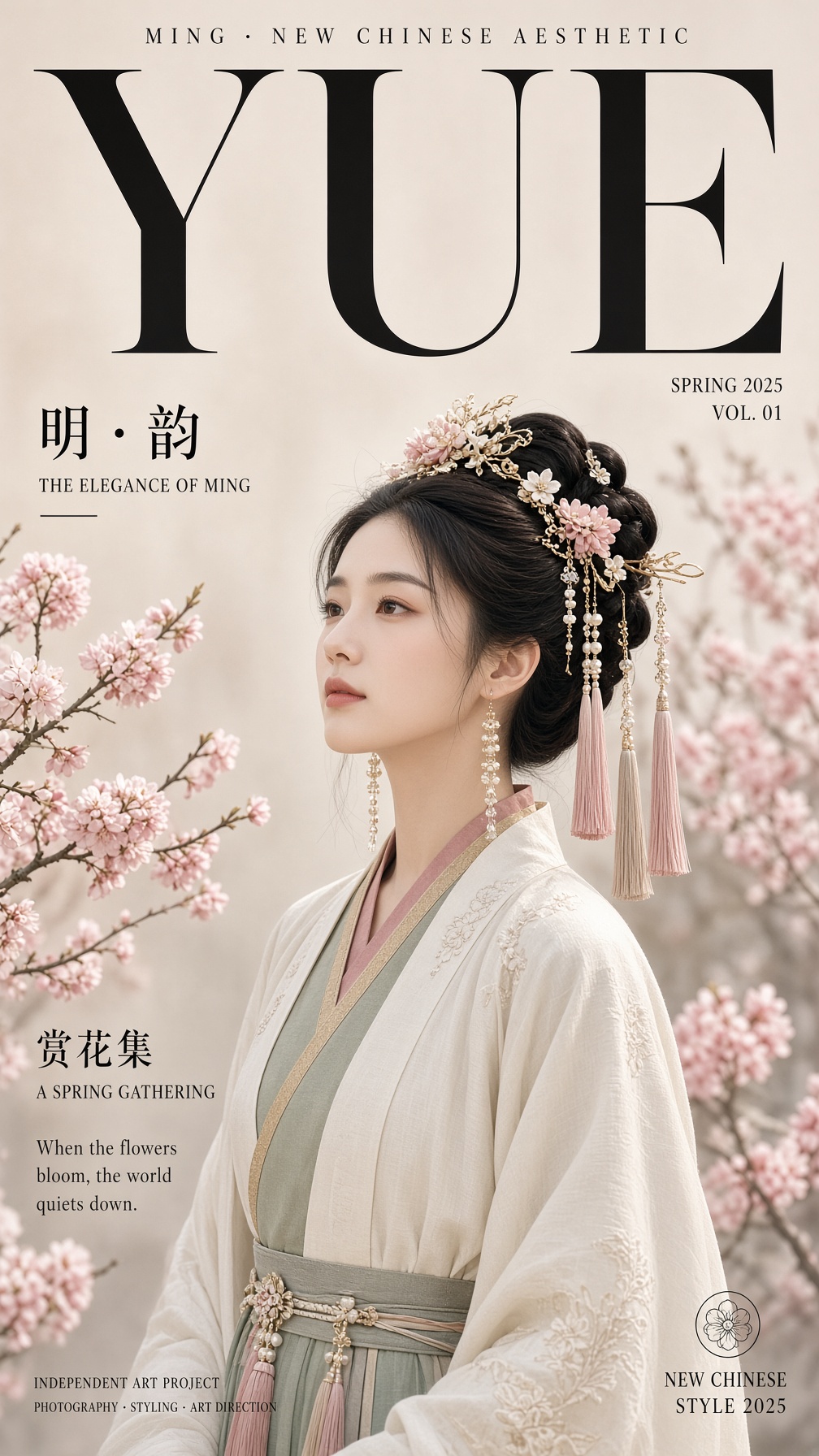 古风琵琶仕女 · 紫金色调杂志封面 - 图 5