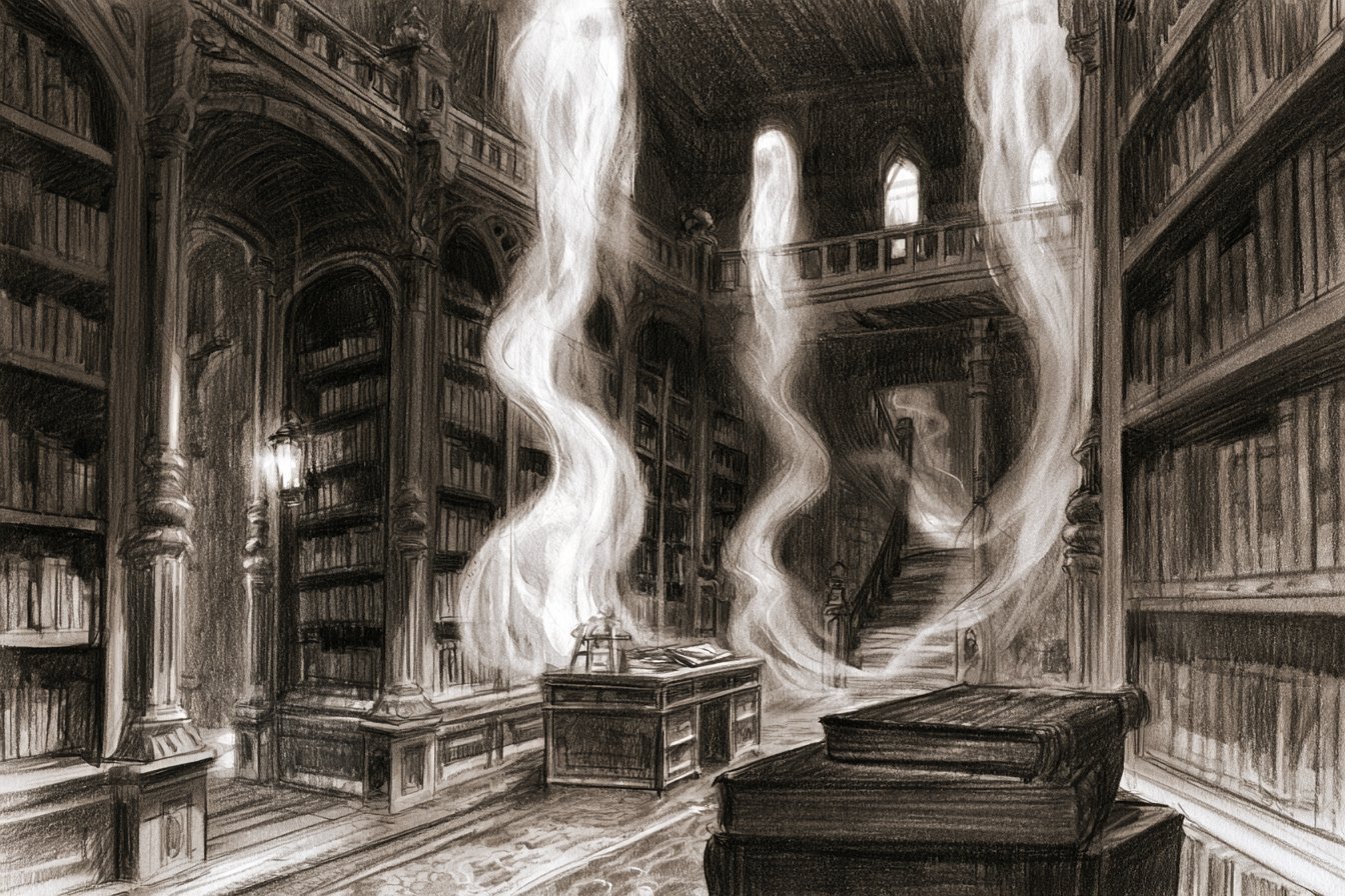 维多利亚幽灵优雅：铅笔素描的 spectral 时代感 - 图 3