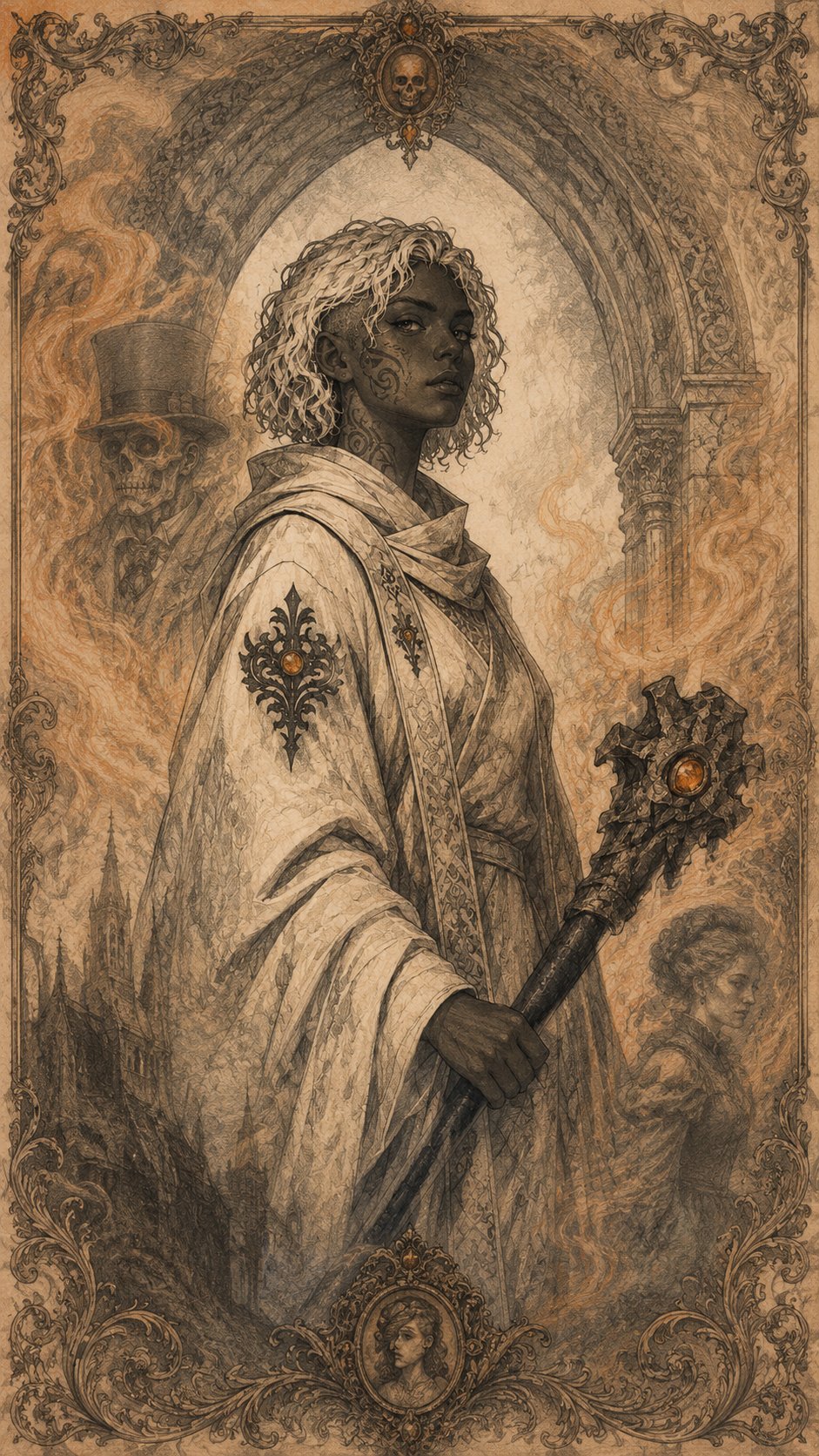 维多利亚幽灵优雅：铅笔素描的 spectral 时代感 - 图 8
