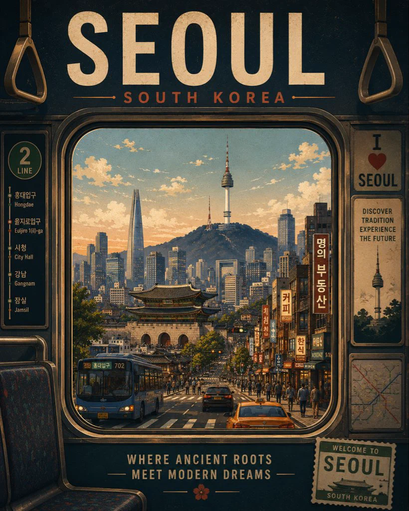 复古旅行海报：从车窗看世界 - 图 2