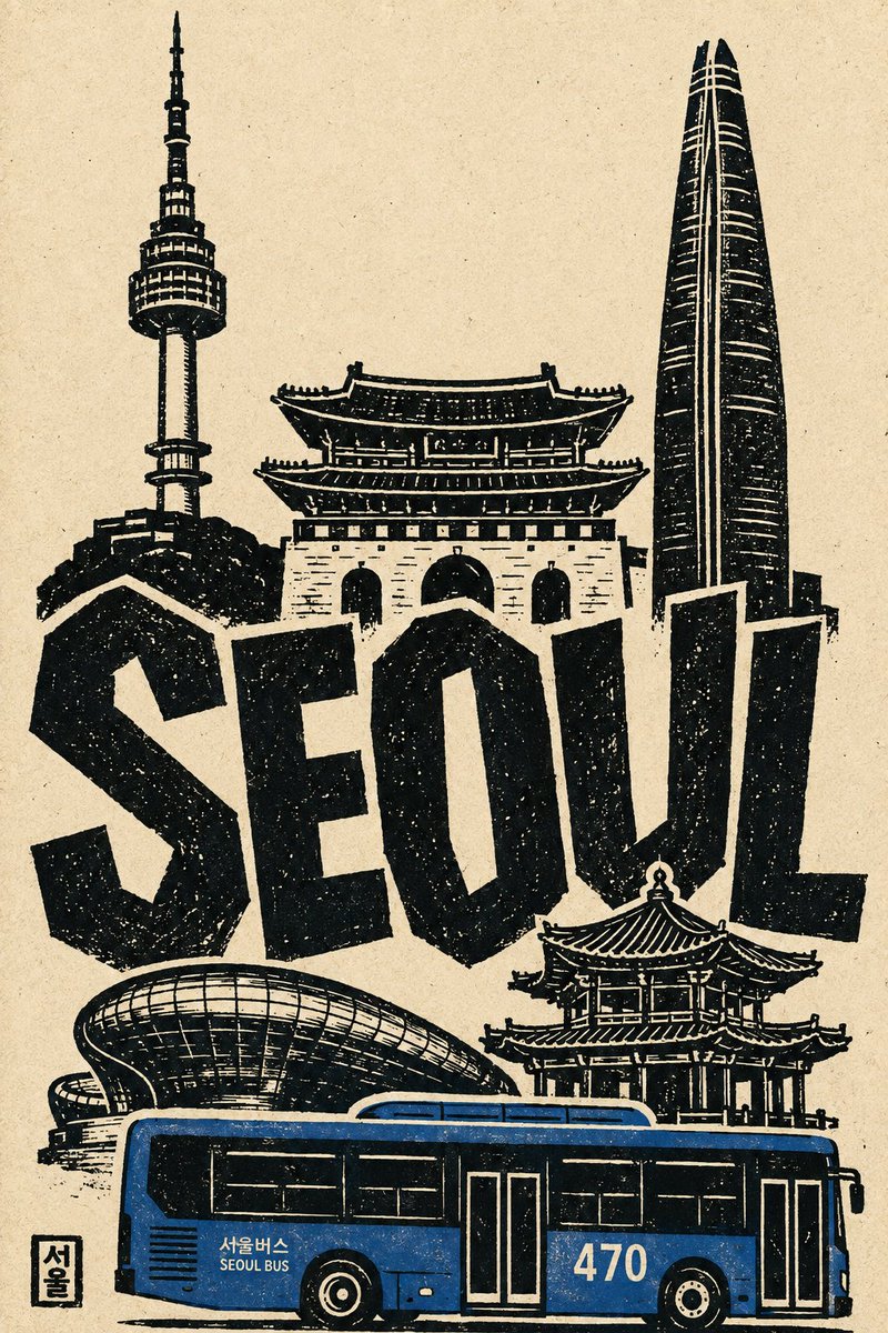 木刻旅行：手工质感的城市海报 - 图 2