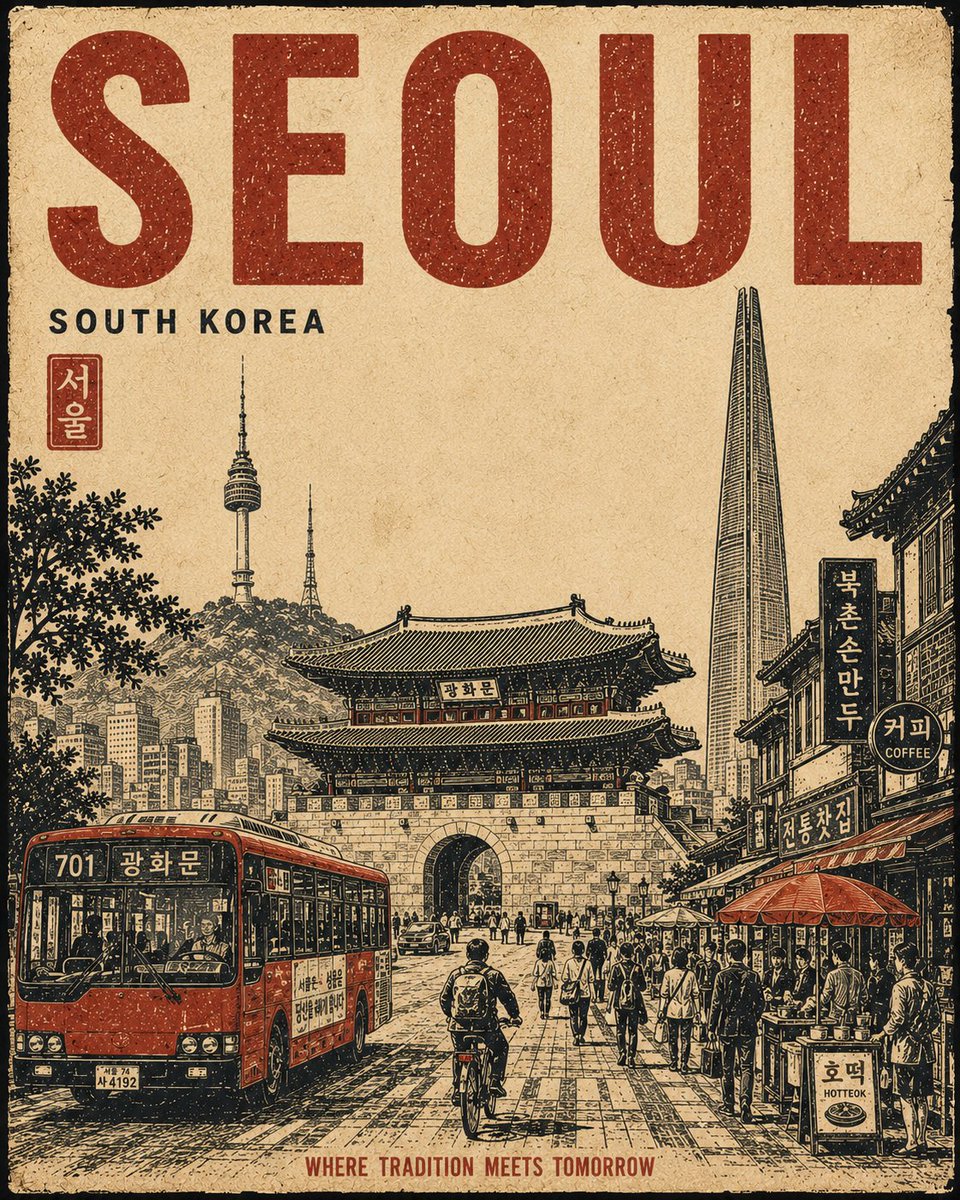 复古旅行海报：城市街景的纸质记忆 - 图 2