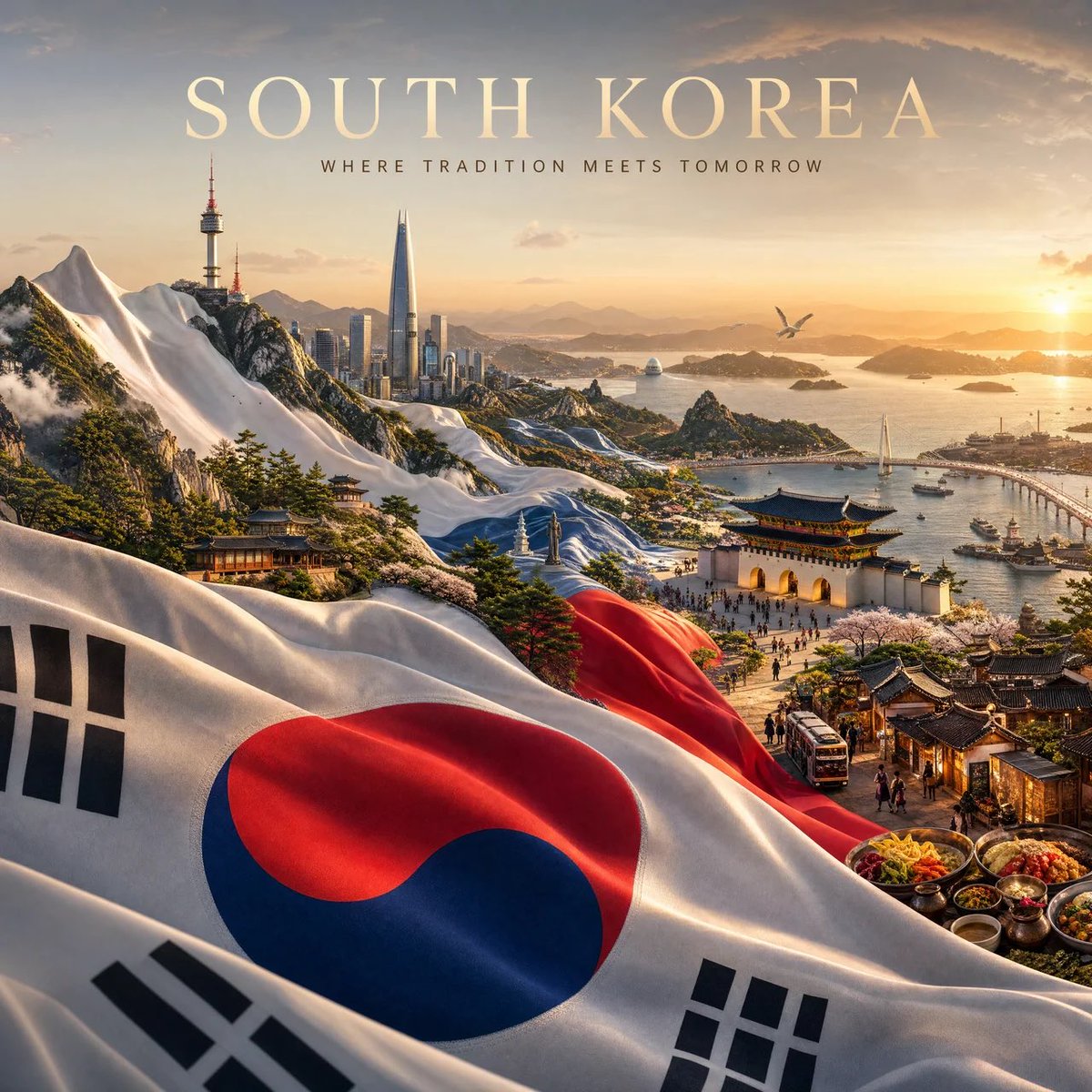 国旗幻化国家风景 - 图 2