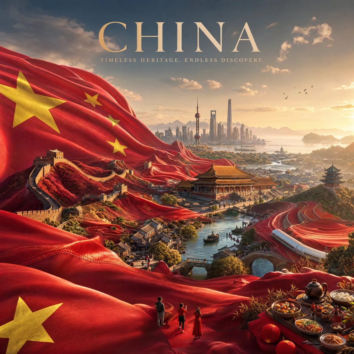 国旗幻化国家风景 - 图 3