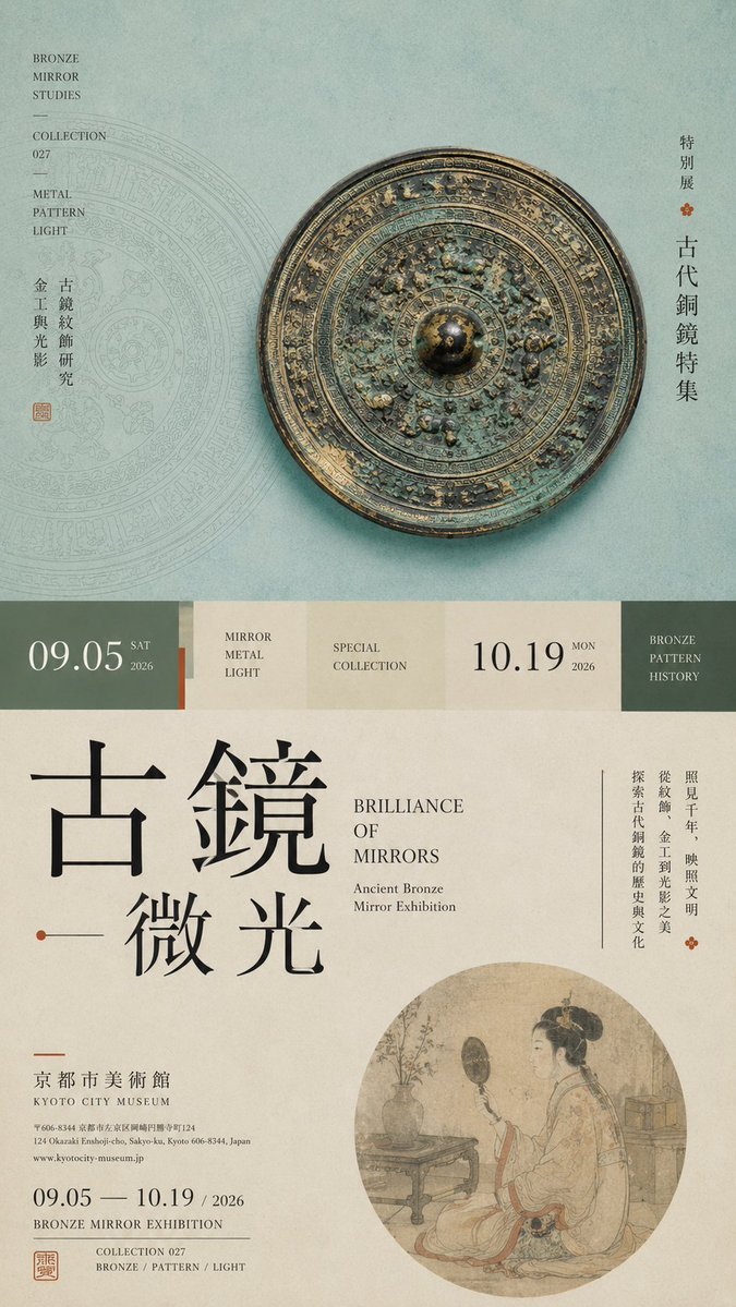上下切面海报框架：文化展览视觉 - 图 2
