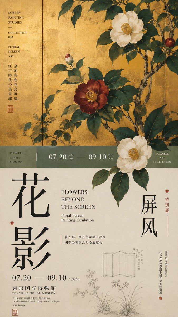 上下切面海报框架:文化展览视觉