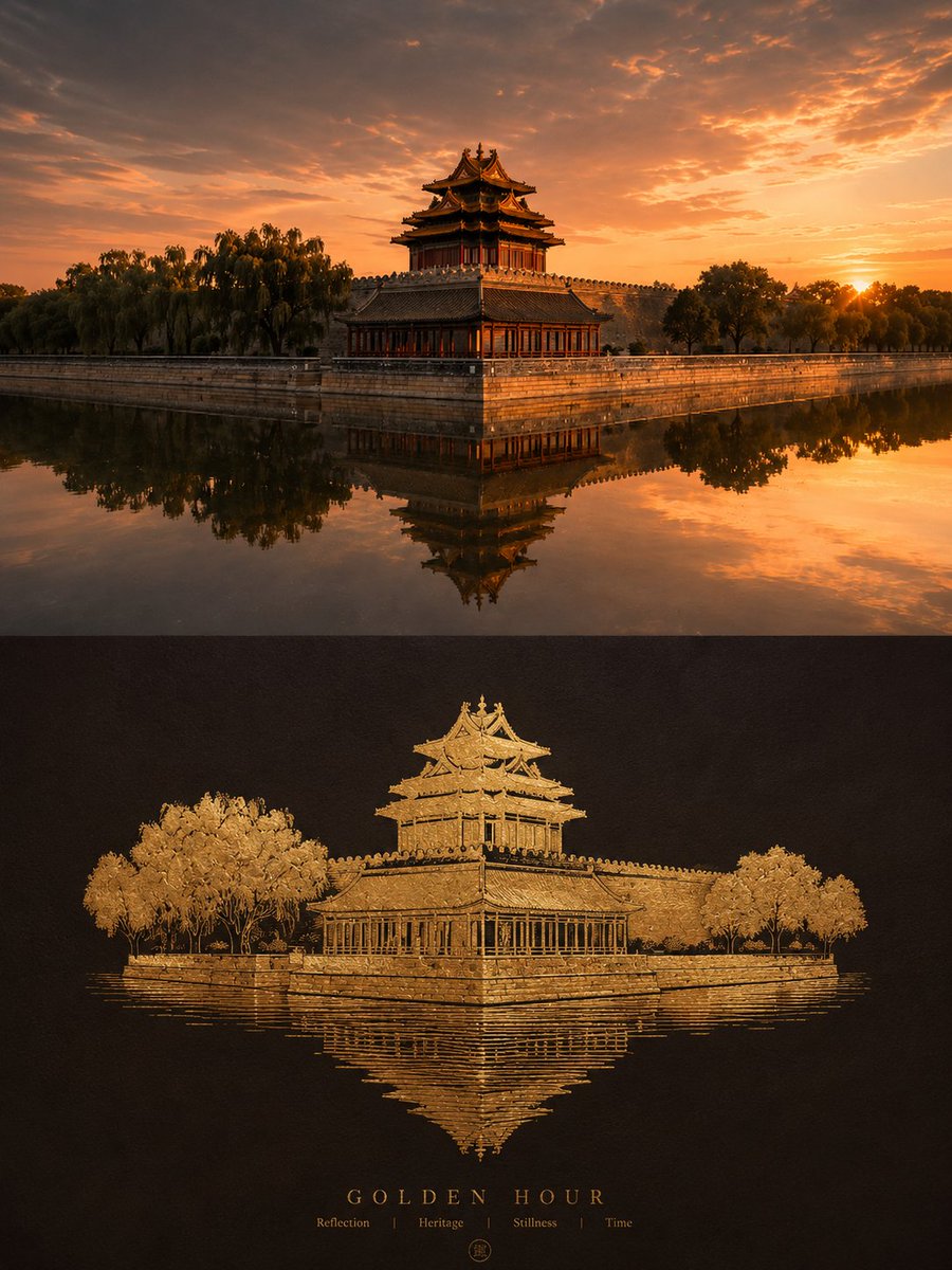 照片转金箔图形：纯金重构 - 图 2