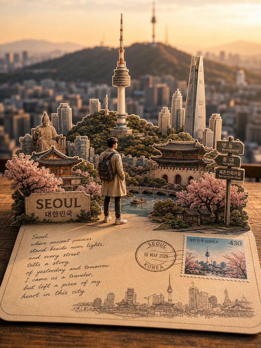 旅行明信片纸雕微缩，现实与想象的立体连接 - 图 2