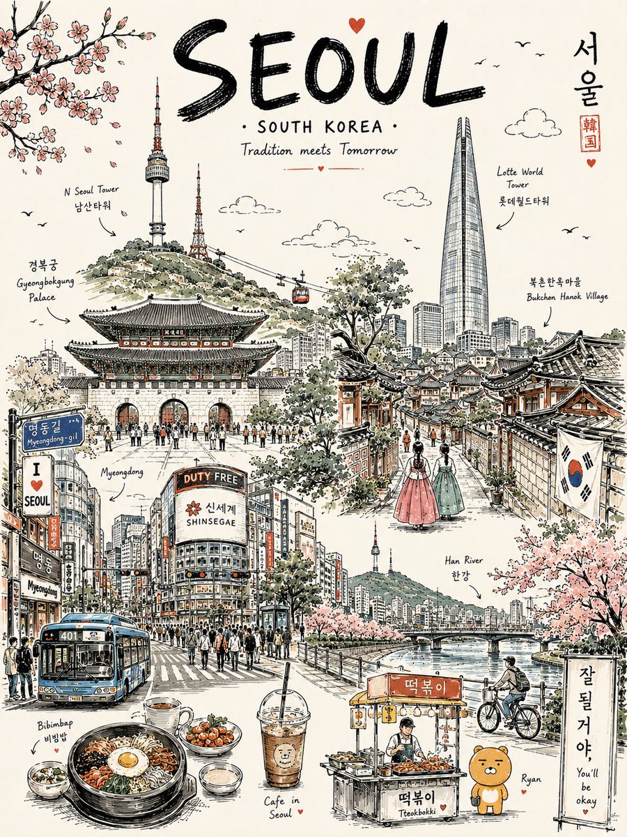 一笔成国：连续线描旅行海报 - 图 3