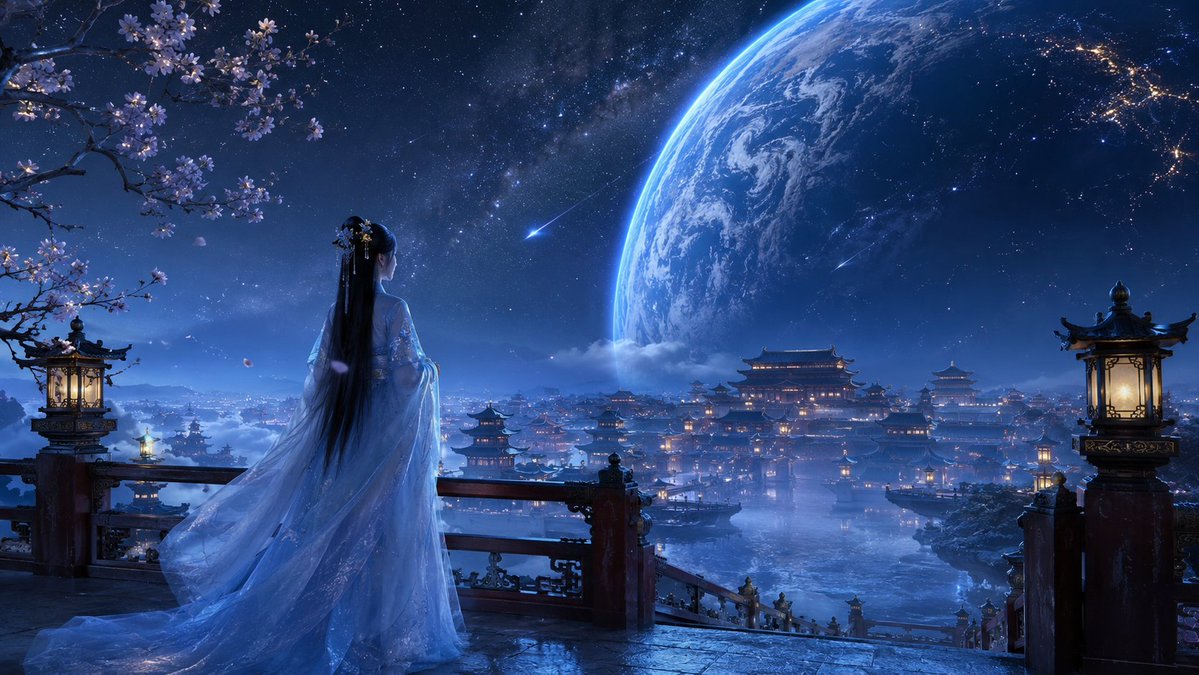 宇宙边缘的东方天宫：巨物星球夜景 - 图 2