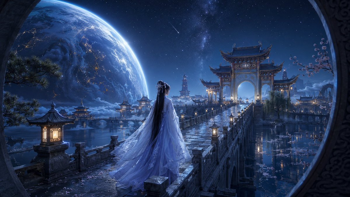 宇宙边缘的东方天宫：巨物星球夜景 - 图 4