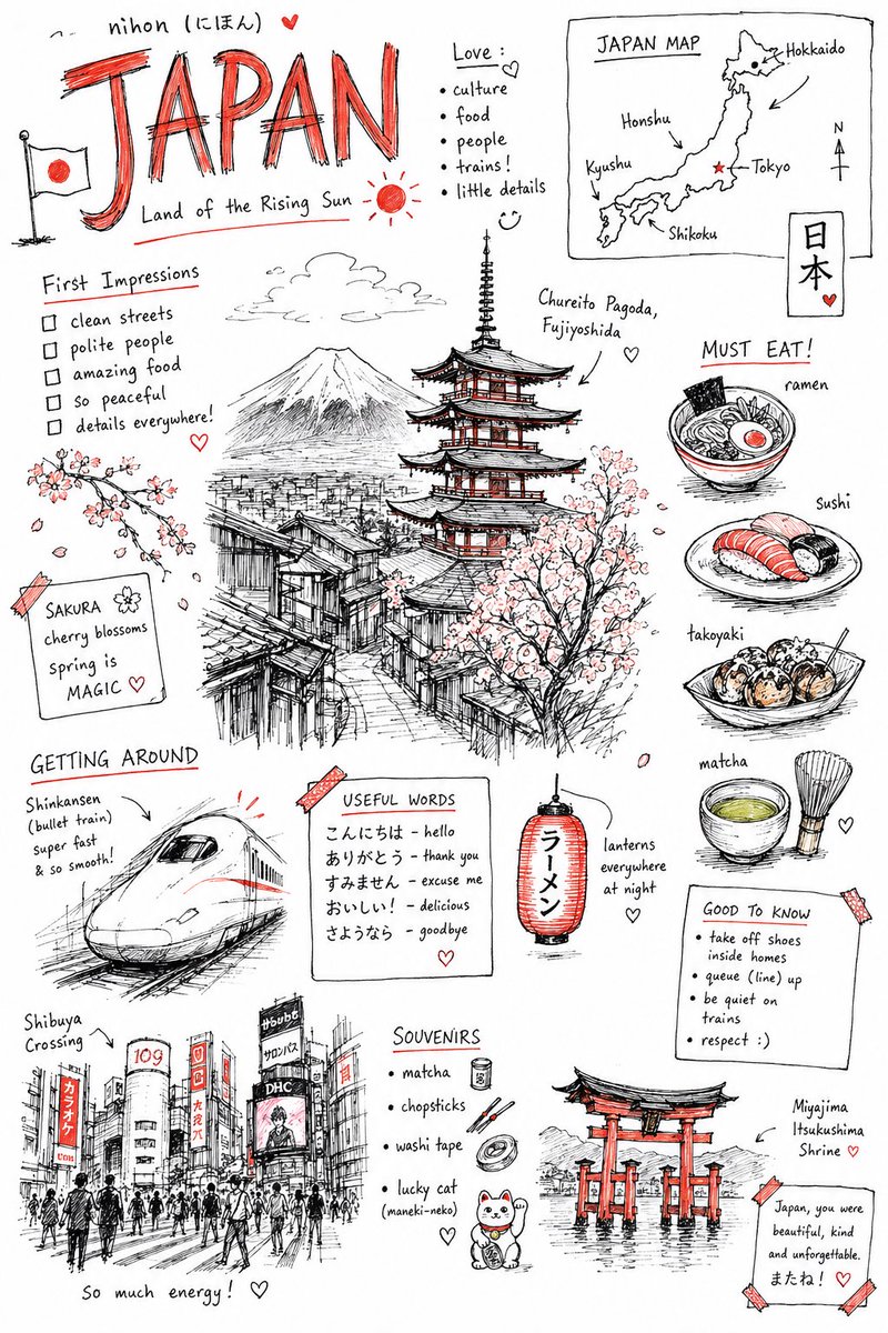 手绘旅行素描本，墨水线条里的城市记忆 - 图 2