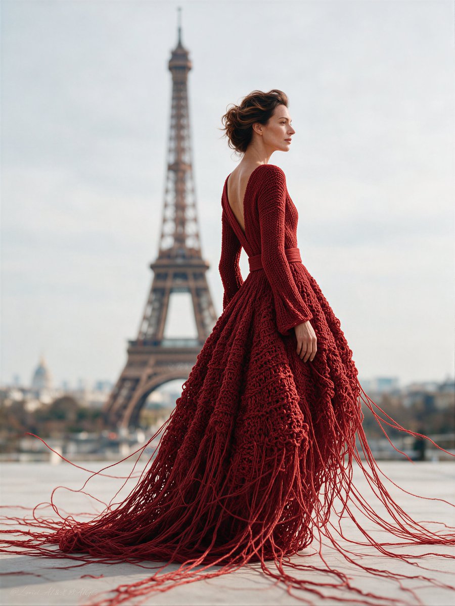 巴黎红裙 couture，一根红线连接时装与城市 - 图 2